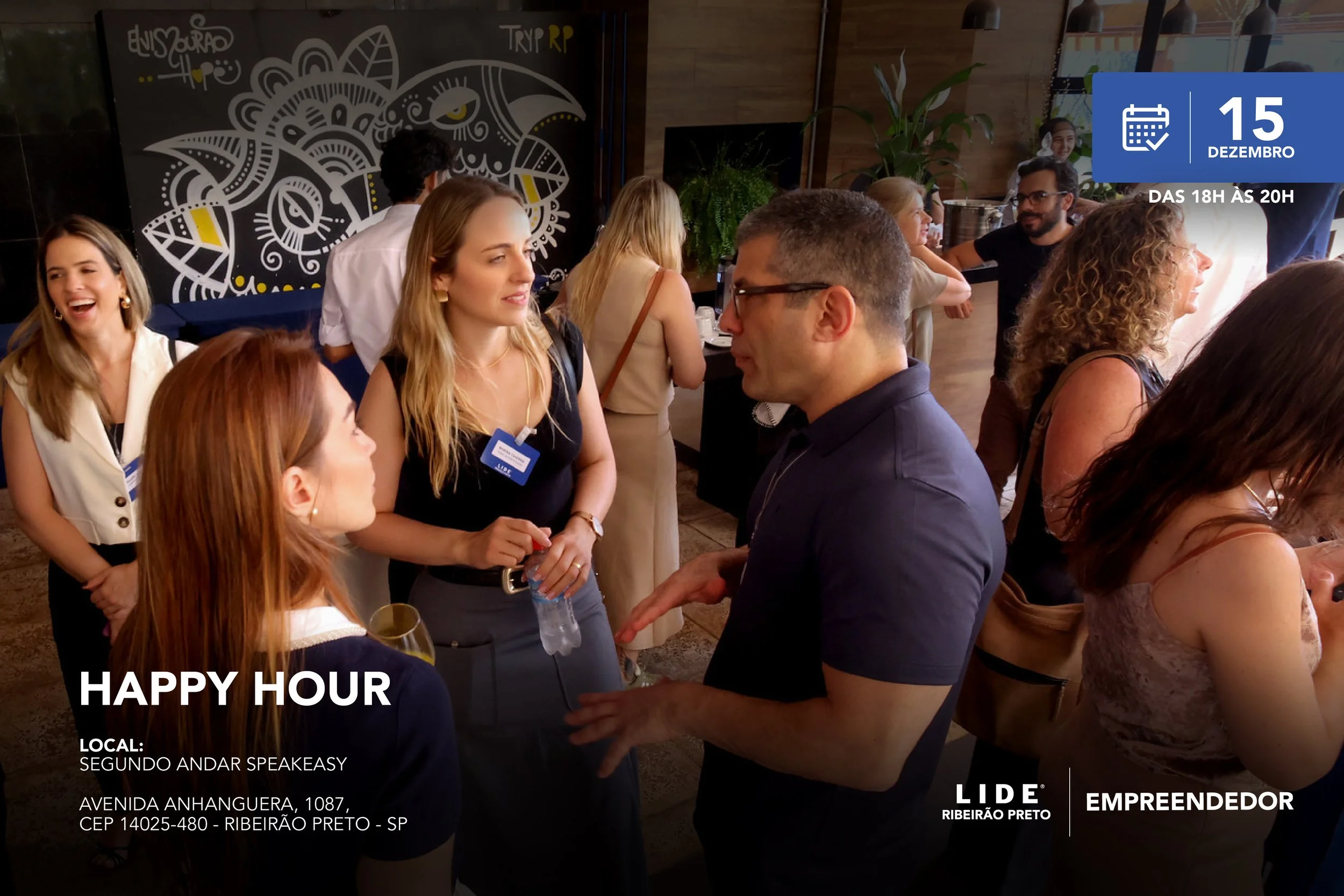 Encontro reúne filiados de todas as vertentes da organização para um happy hour de muita conexão.